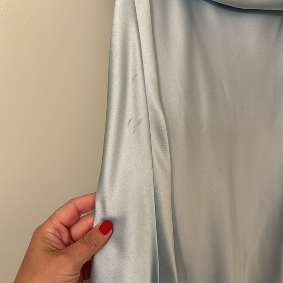 Amsale draped shoulder midi dress - ICE blue - Picture 4 of 4